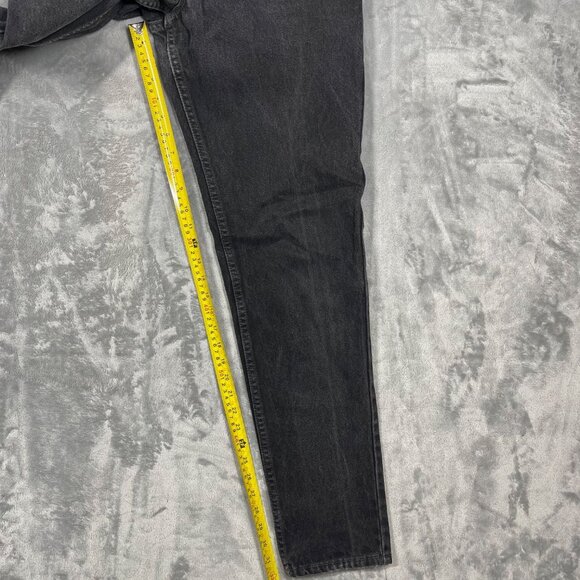 Vintage 1997 Levis 550 Black Denim Relaxed Fit Tapered Leg Womens Jeans 8 Reg L - Picture 7 of 13